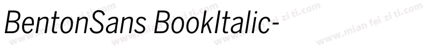 BentonSans BookItalic字体转换